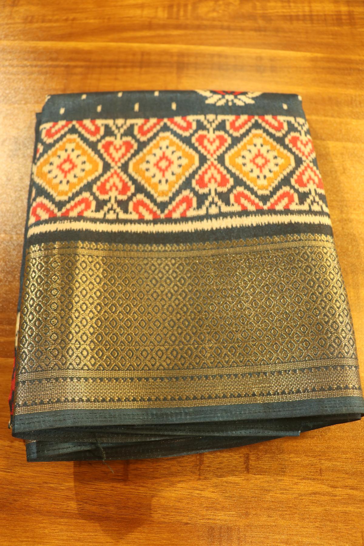 Tusser pocham palli navy blue