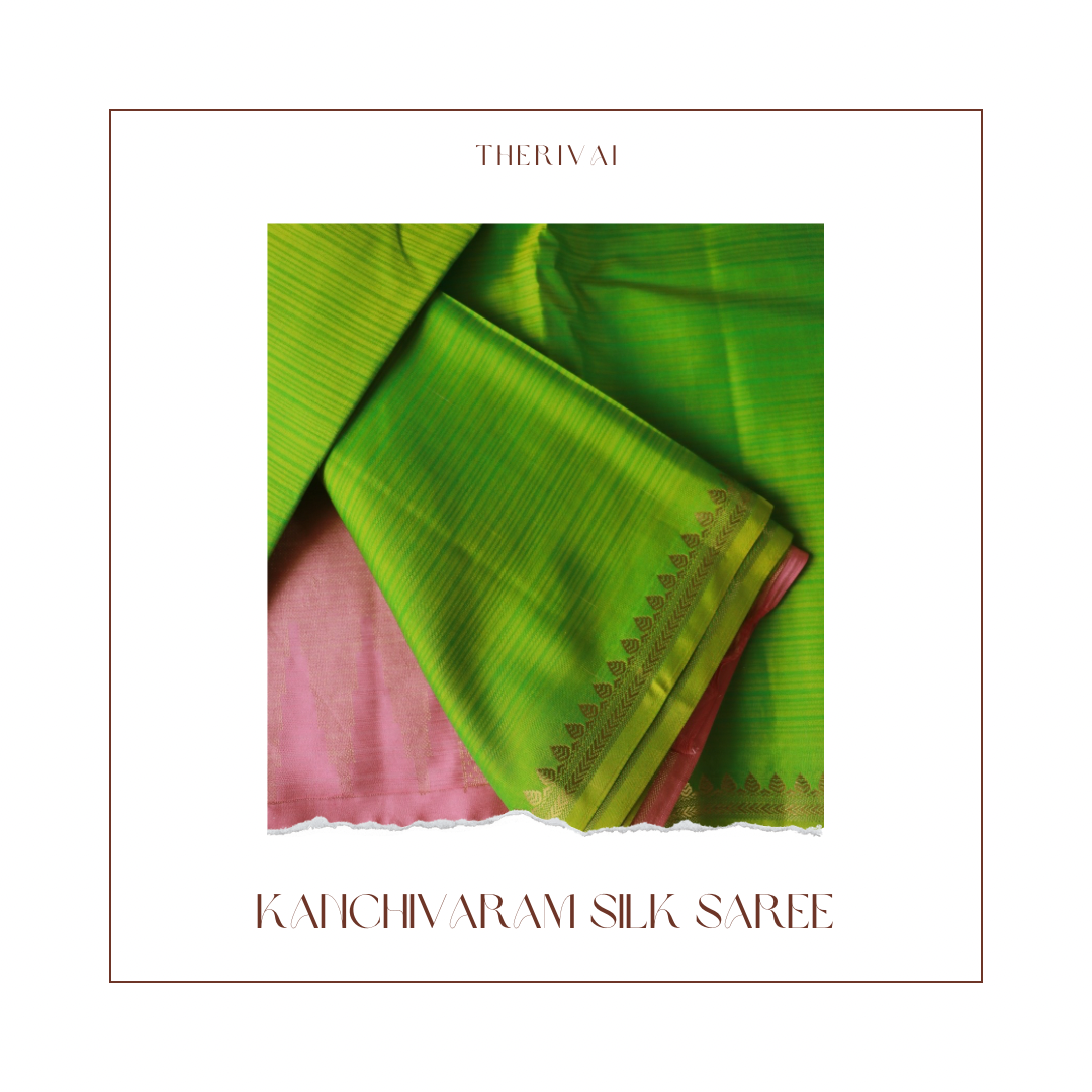 Parrot green silk