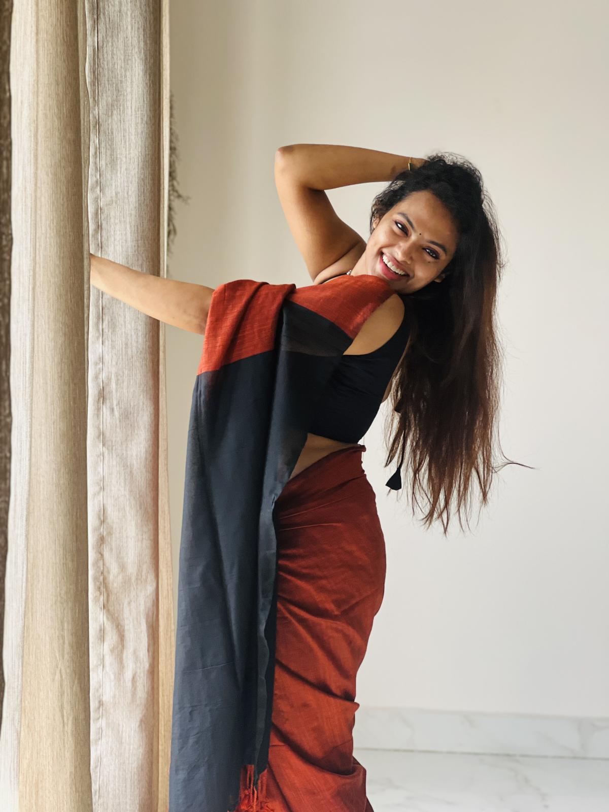 Kadhi cotton copper black