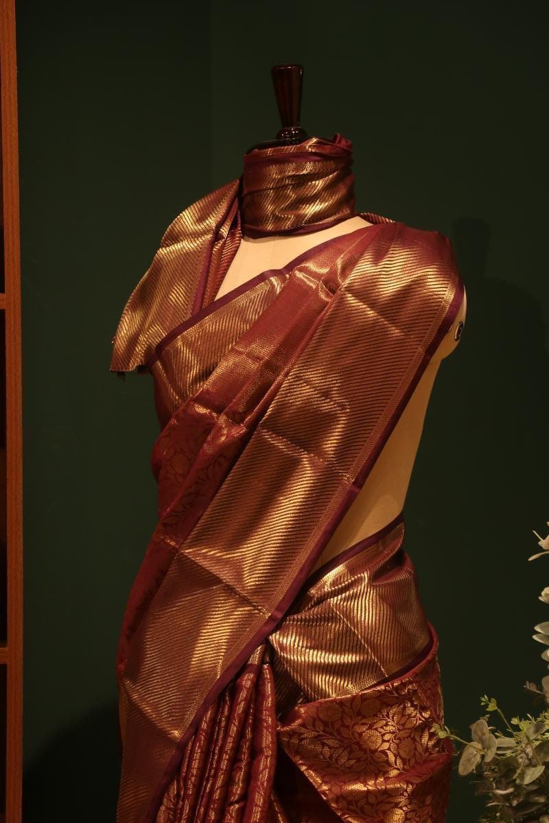 Maroon jacquard rich